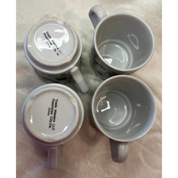 Retro Stacking Flower Coffee Mugs, Floral Teacups Set of 4, Retro - Picture 4 of 6